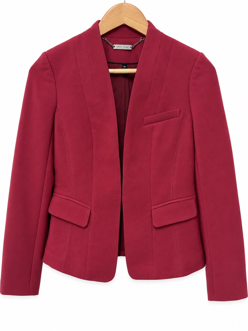 White House Black Market Red Tailored Blazer Petite 0P
